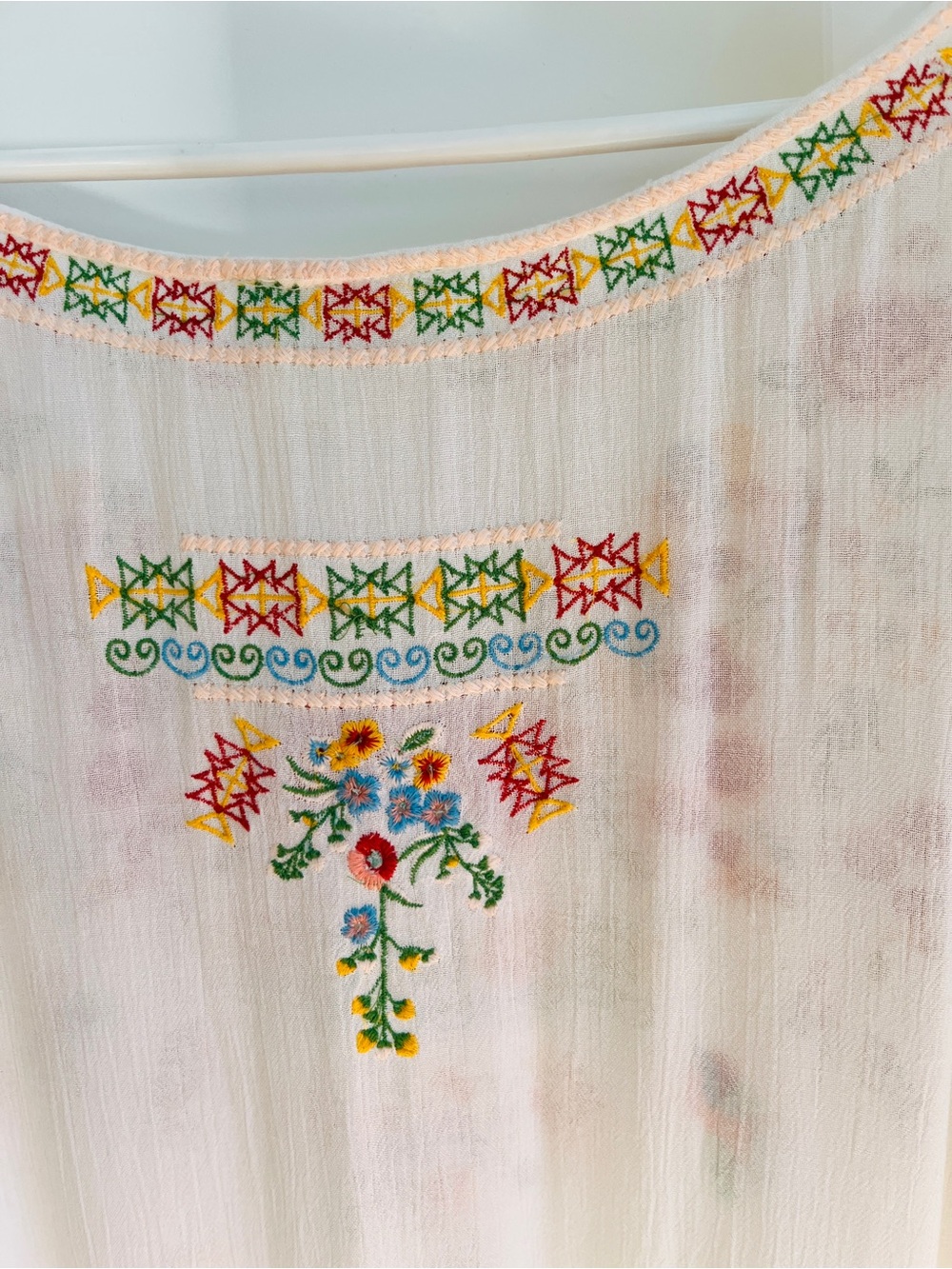 Z&L Europe Embroidered Floral Boho Gauze Dress. SZ S - Picture 6 of 13